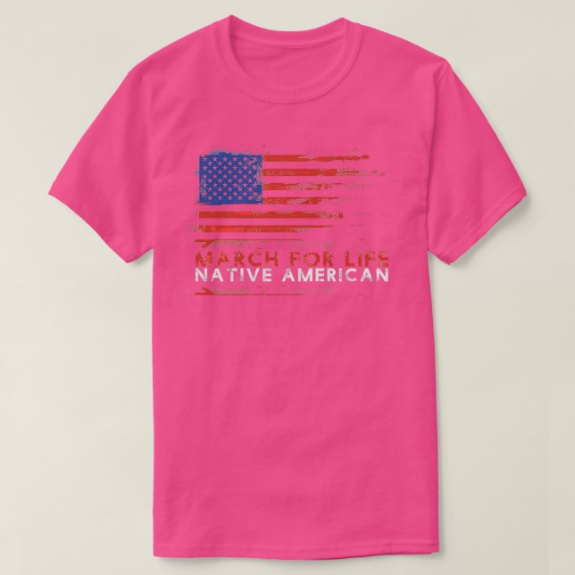 Camiseta Marcha por la vida Nativa Estadounidense T (Diseño del anverso)