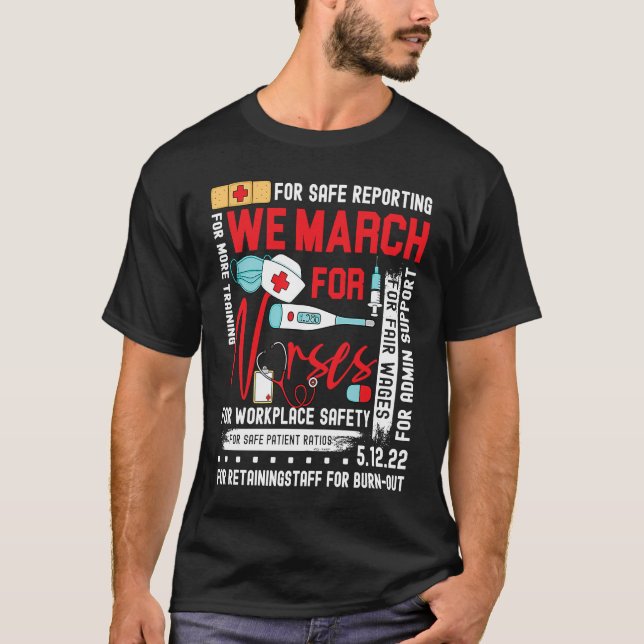 Camiseta Marchamos por las enfermeras Marcha del millón de  (Anverso)