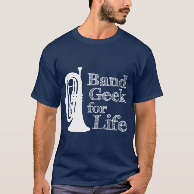 Camiseta Marchando por Baritone Band Geek (Anverso)
