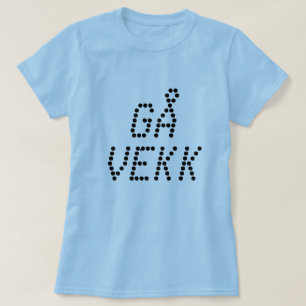 Camiseta marcharse, en azul noruego
