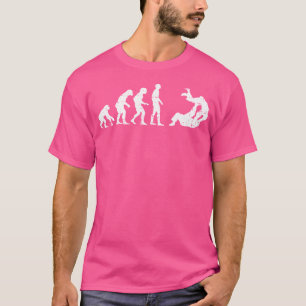 Camiseta Marcial divertida de la evolución del judo de Jiu