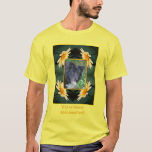 Camiseta Marco amarillo de flores de margarita crea tu prop