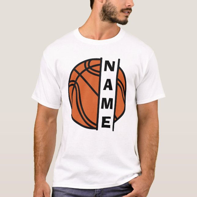Camiseta Marco de baloncesto personalizable dividido (Anverso)