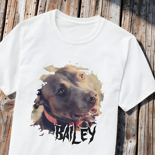 Camiseta Marco de Cepillo de Nombre de Mascota Personalizad
