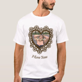 Camiseta Marco de encaje del corazón de Dingus