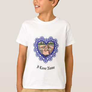 Camiseta Marco de encaje del corazón de Dingus