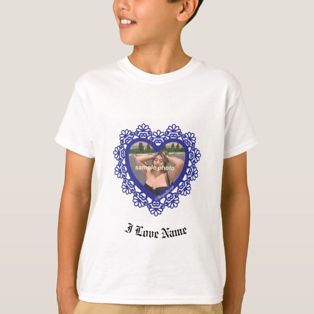 Camiseta Marco de encaje del corazón de Dingus (Anverso)