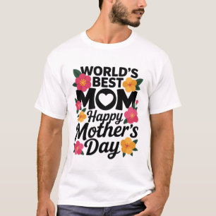 Camiseta Marco de Esquina Floral Colorido sobre Fondo Negro