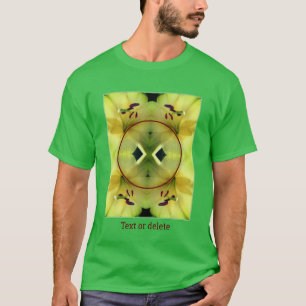 Camiseta Marco de flor amarillo Lily crea tu propia foto