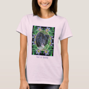 Camiseta Marco de flores de pascua púrpura Crea tu propia f