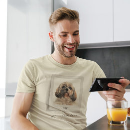 Camiseta Marco de Foto de Cumpleaños de Mascota Adorable Pe
