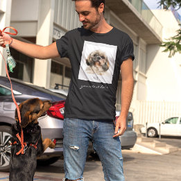 Camiseta Marco de foto de cumpleaños de mascota personaliza