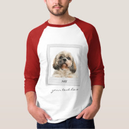 Camiseta Marco de foto de cumpleaños de mascota personaliza