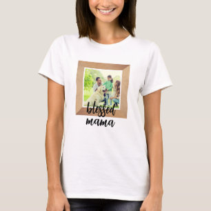 Camiseta Marco de Foto Personalizado Mama Bendita