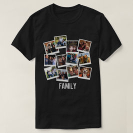 Camiseta Marco de fotos de collage de familia única