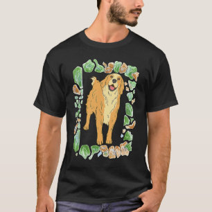 Camiseta Marco de imagen de perro retriever dorado de gema