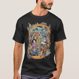 Camiseta Marco de imagen de Tim Burton Style con negro