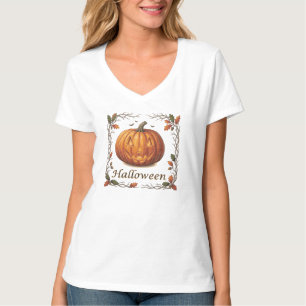 Camiseta Marco de Jack-o'-Lantern espeluznante de Halloween