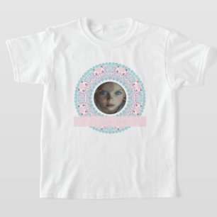 Camiseta Marco de Mandala rosa y azul Pastel Bonito persona