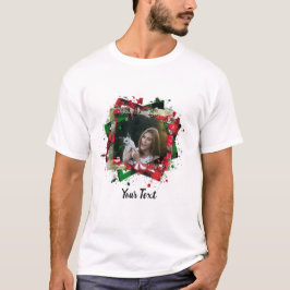 Camiseta Marco de Navidad para foto de mascota familiar per