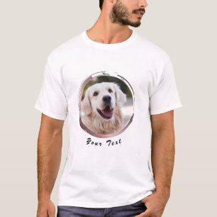 Camiseta Marco de Rosa Dorado con Foto de Perro Personaliza