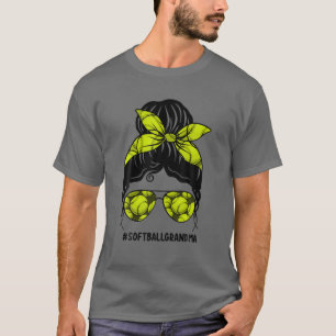 Camiseta Marco de vida de la abuela Softball Desordenado Bu