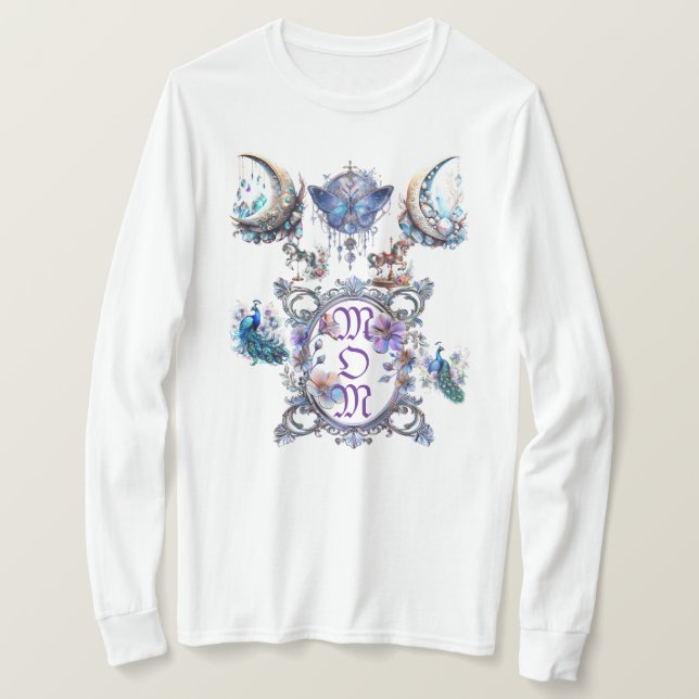 Camiseta Marco floral de mamá (Anverso del diseño)