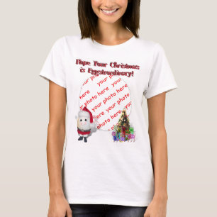 Camiseta Marco fotográfico Cute Egg Santa Claus