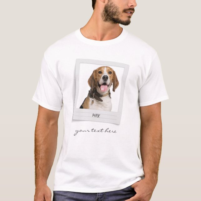 Camiseta Marco fotográfico de cumpleaños Beagle personaliza (Anverso)