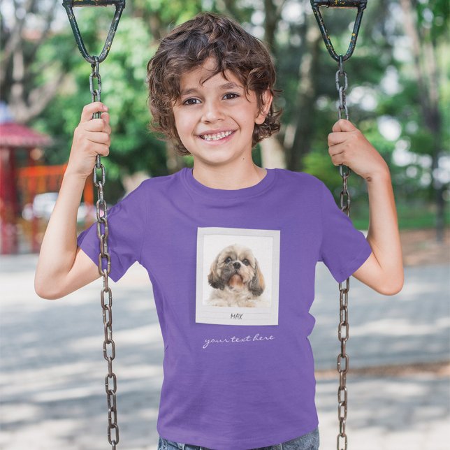 Camiseta Marco fotográfico de cumpleaños de Mascota de vaca (Subido por el creador)