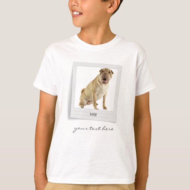 Camiseta Marco fotográfico de cumpleaños mascota personaliz (Anverso)