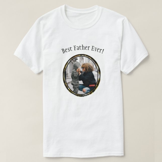Camiseta Marco fotográfico de la familia Best Padre (Diseño del anverso)
