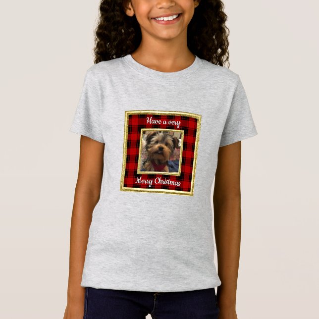 Camiseta Marco fotográfico rojo y negro para Navidades pers (Anverso)