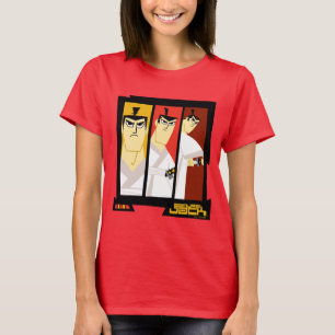 Camiseta Marco futurista de tres paneles de caracteres Samu
