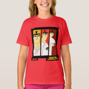 Camiseta Marco futurista de tres paneles de caracteres Samu