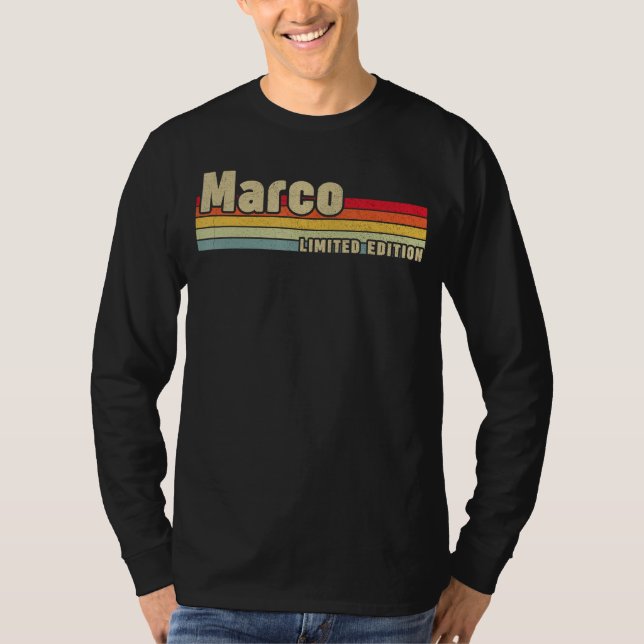 Camiseta Marco Gift Nombre Personalizado Cumpleaños Gracios (Anverso)
