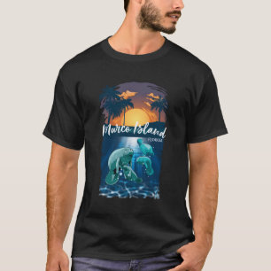 Camiseta Marco Island Florida Manatee Regalos Para Hombres