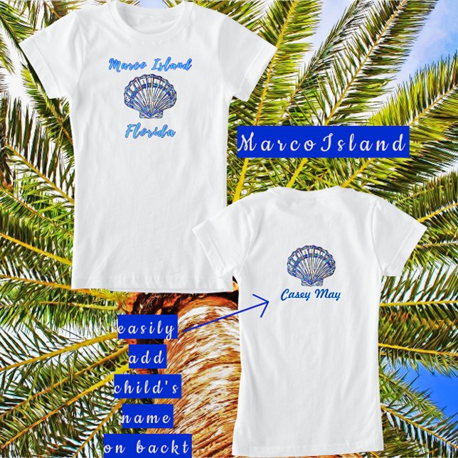 Camiseta Marco Island Florida Pretty Mosaic Seashell Name (Subido por el creador)