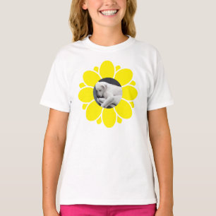 Camiseta Marco luminoso suave amarillo para foto Mascota