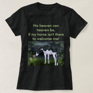 Camiseta Marco negro y blanco sobre un caballo de pintura