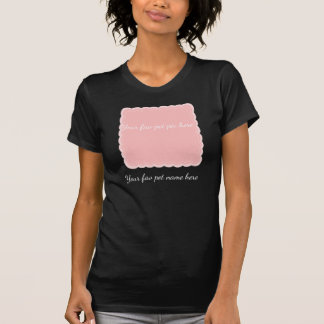 Camiseta Marco personalizado de foto de mascota rosa con bo