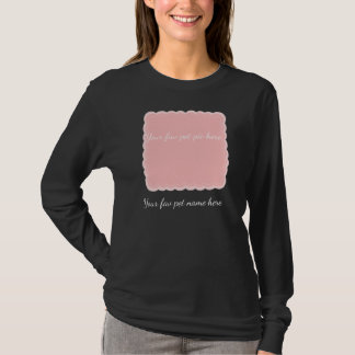 Camiseta Marco personalizado de foto de mascota rosa con bo