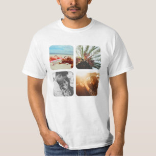 Camiseta Marco redondeado de cuadrícula cuadrada de planti