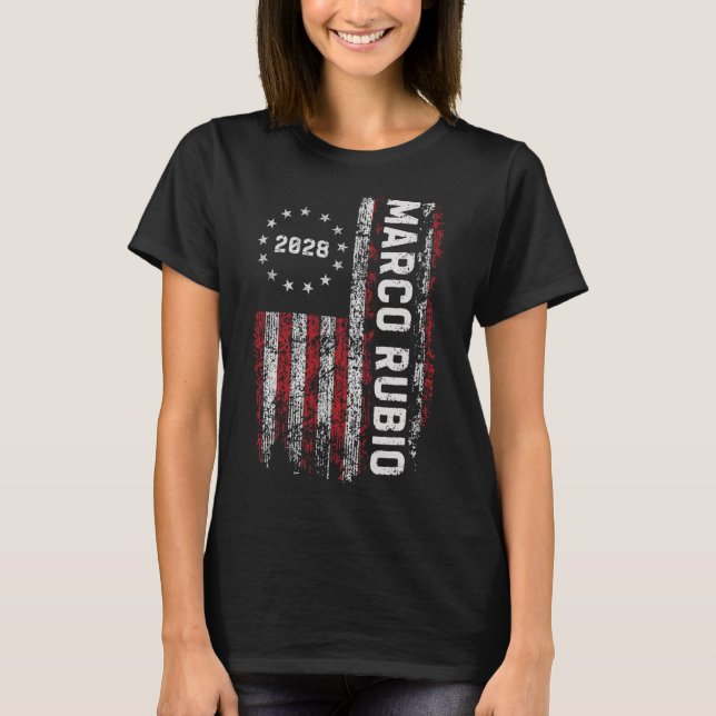 Camiseta Marco Rubio 2028 Presidente 48 Campaña Electoral E (Anverso)