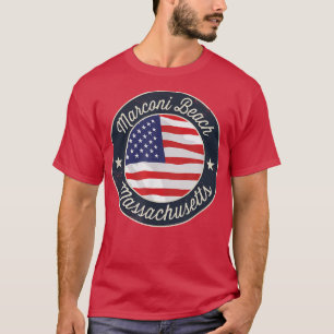 Camiseta Marconi Beach - Patriotic Massachusetts Souvenir T