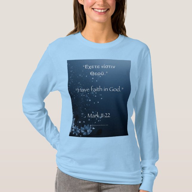 Camiseta Marcos 11:22 Manga larga (Anverso)