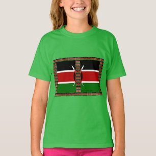 Camiseta Marcos de borde de banderas en miniatura sin costu