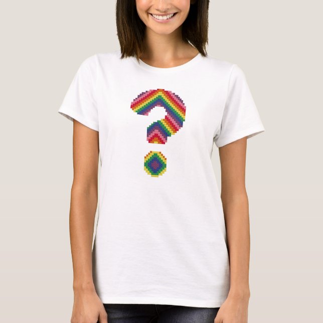 Camiseta Marcos de preguntas del arco iris (Anverso)