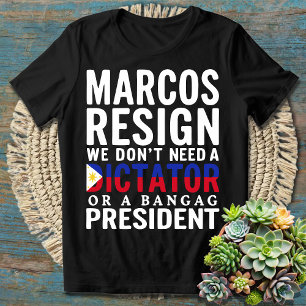 Camiseta Marcos renunció a la dictadura presidente banglade