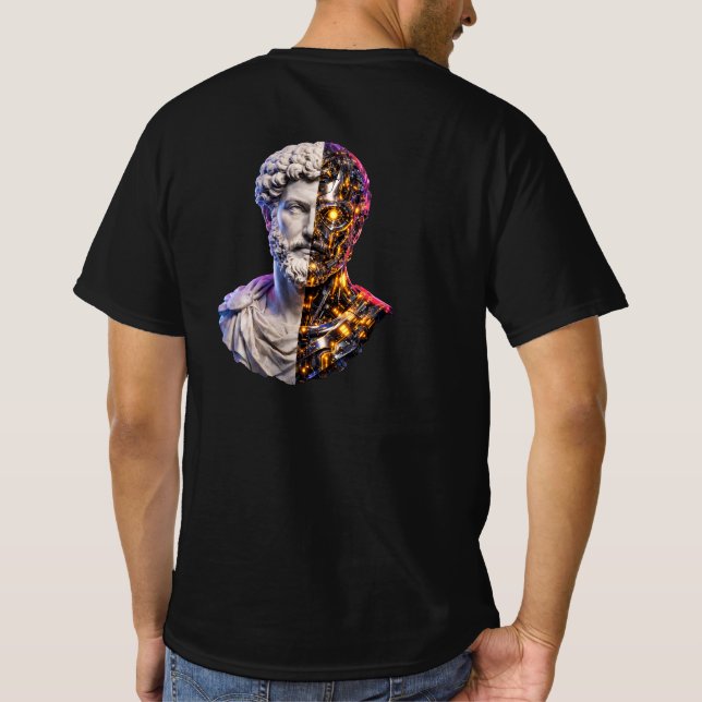 Camiseta Marcus Aurelius Cyberpunk Tee (Reverso)